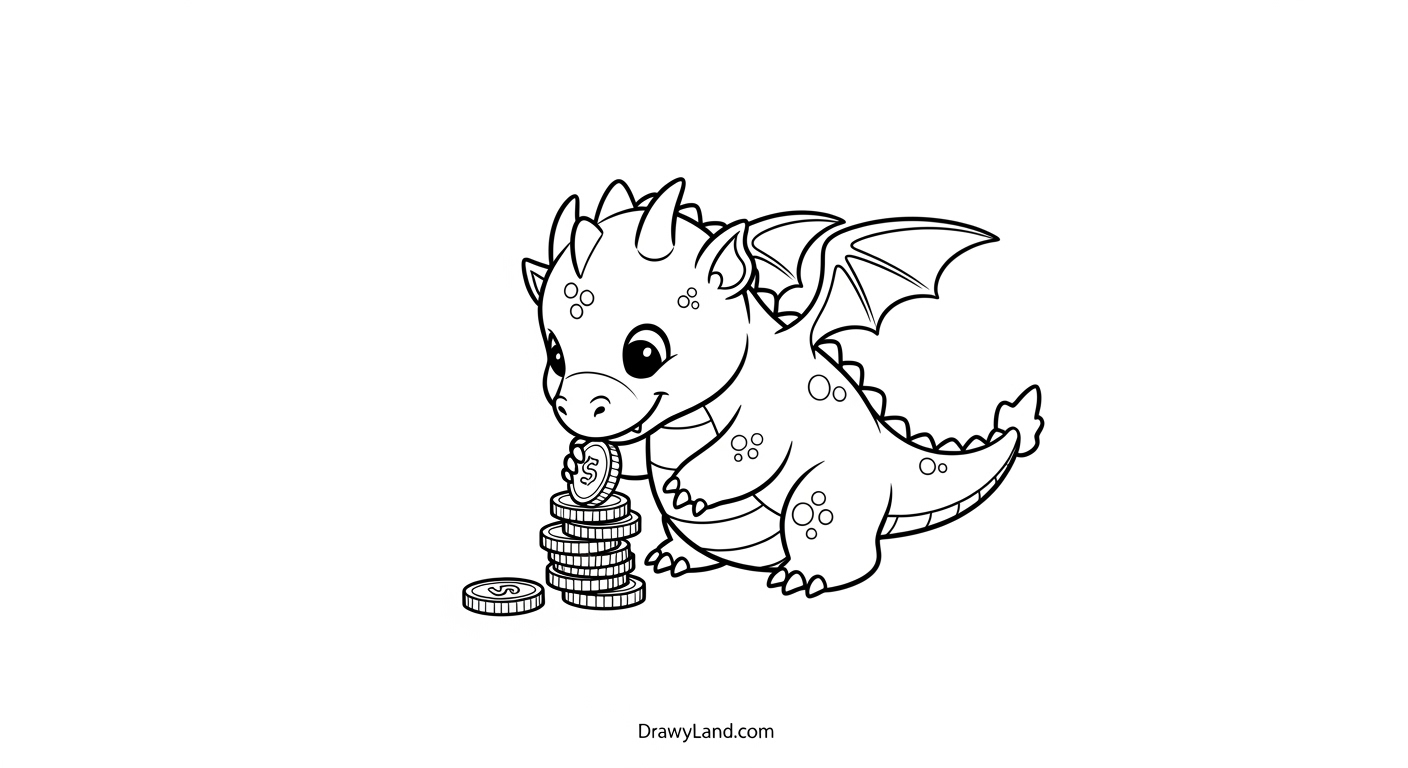 Free Printable Dragons to Color for Creative Kids Mighty fire breathing dragon to color