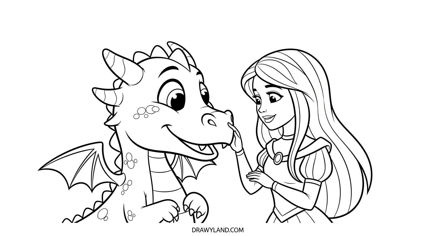 Free Printable Dragons to Color for Creative Kids Movie-inspired dragon coloring page for kids