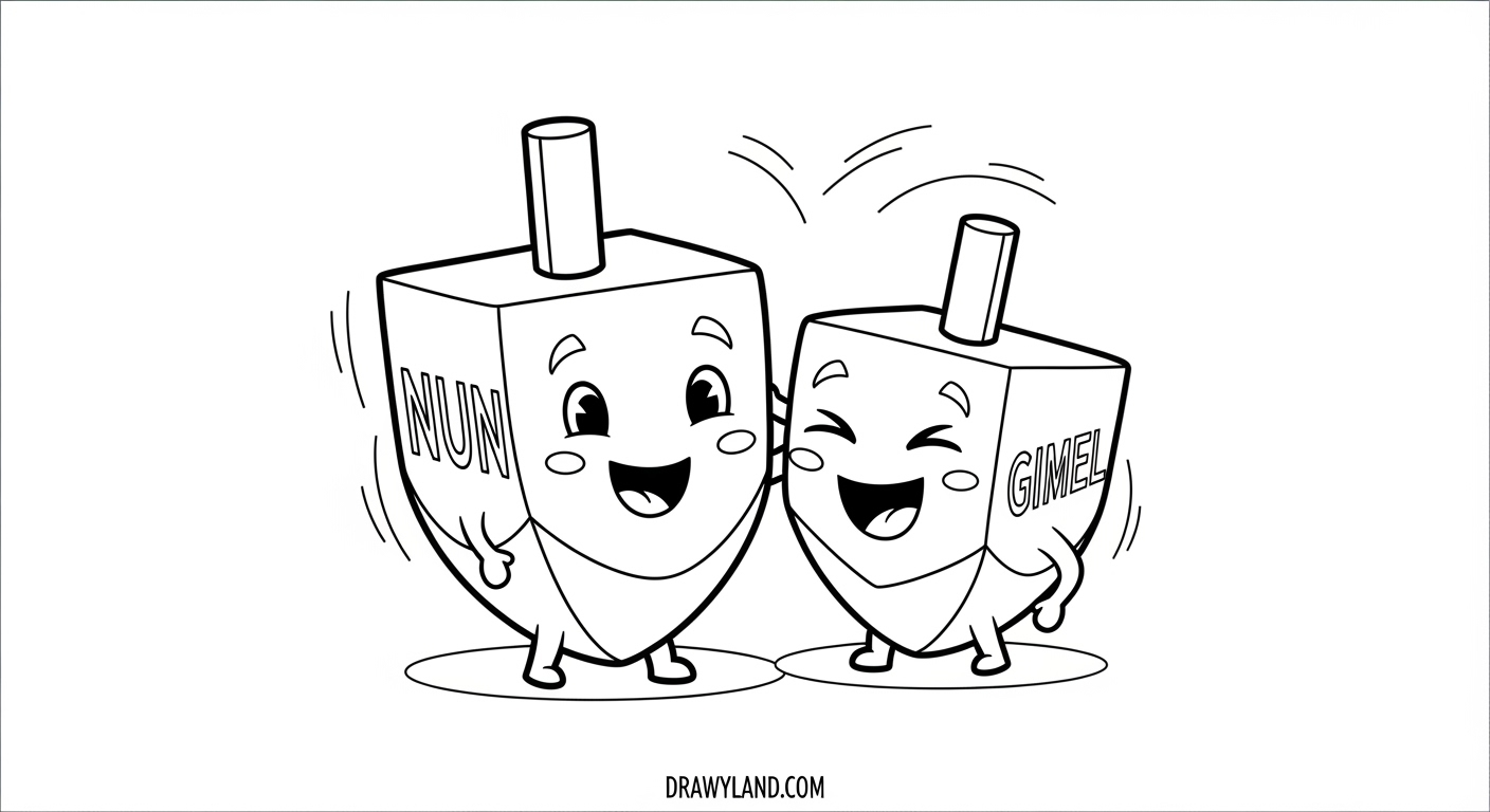 Free Printable Dreidel Coloring Page for Kids hanukkah dreidel coloring page for kids