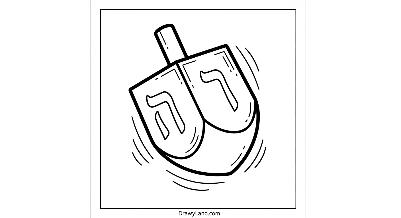 Free Printable Dreidel Coloring Page for Kids easy dreidel coloring page for preschoolers