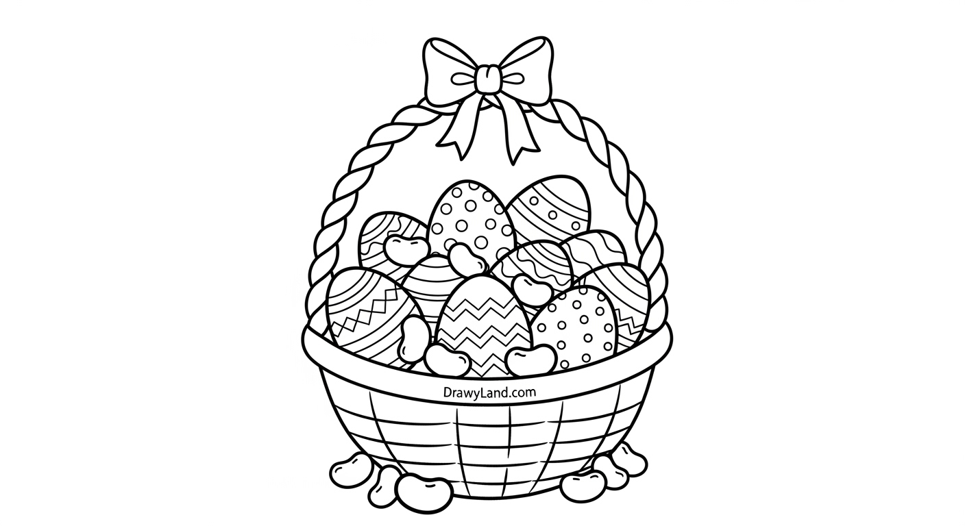 Free Printable Easter Basket Color Sheet for Kids creative easter basket color sheet for decorating