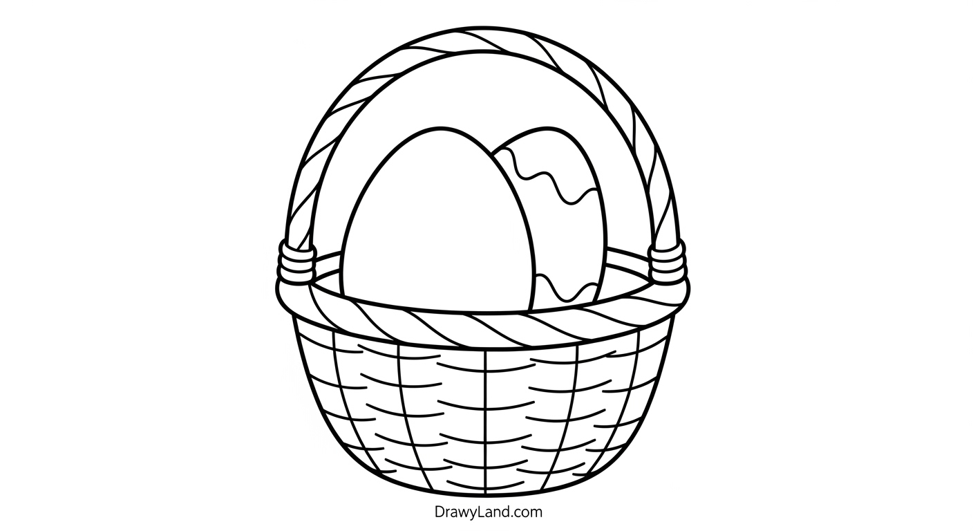 Free Printable Easter Basket Color Sheet for Kids fun easter basket coloring sheet for spring
