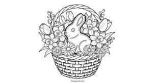 Free Printable Easter Basket Color Sheet for Kids easter basket color sheet 7