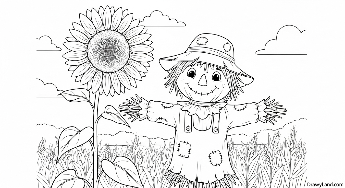 Free Printable Easy Fall Coloring Pages for Kids preschool autumn coloring page of a simple fall tree