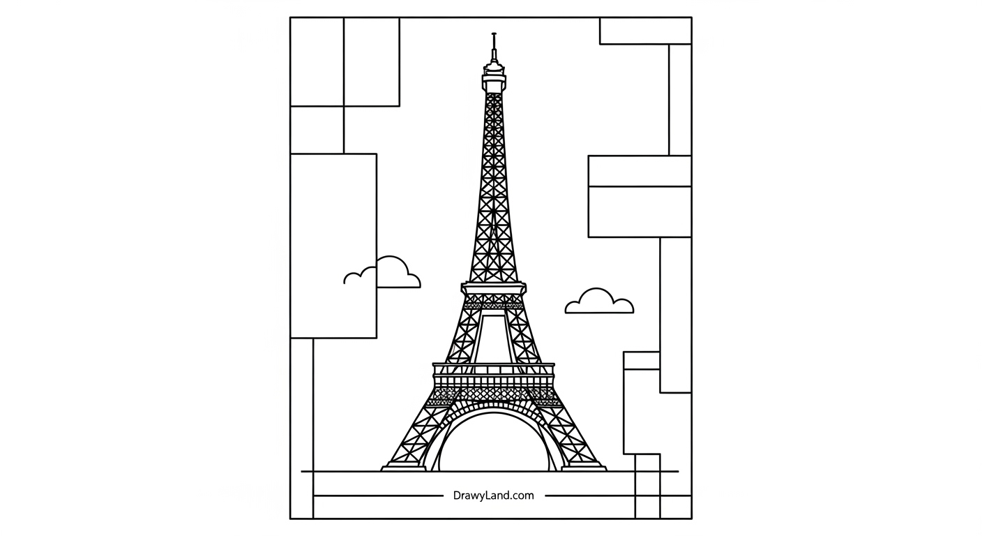Free Printable Eiffel Tower Coloring Page Eiffel Tower coloring page for kids to print