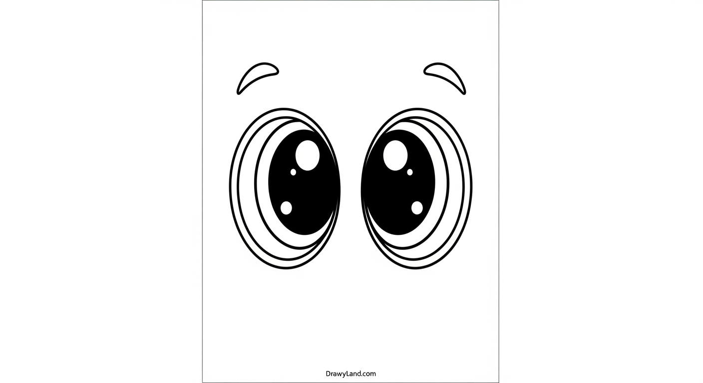Free Printable Eye Coloring Pages simple eye outline coloring page for preschoolers