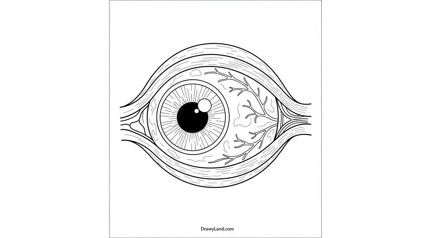 Free Printable Eye Coloring Pages human eye anatomy coloring page for kindergarten learning