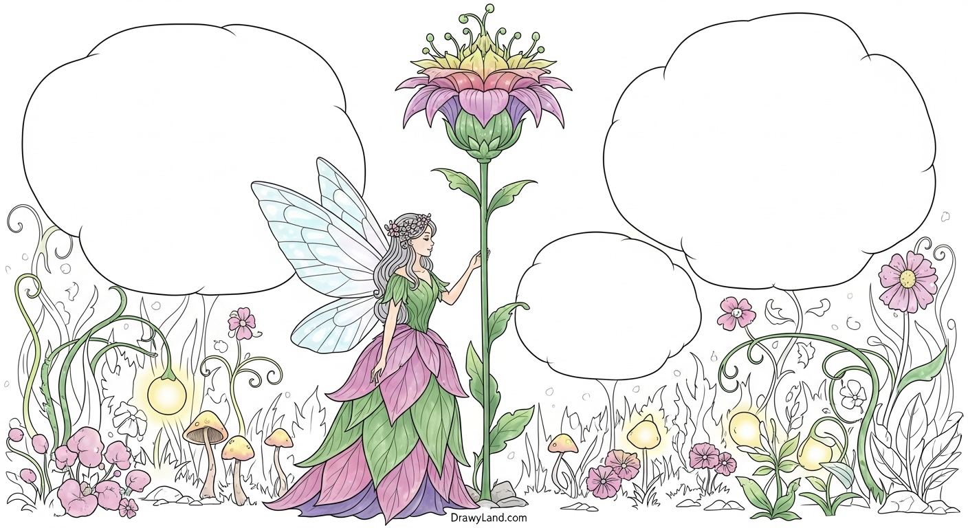 Free Printable Fairy Pictures to Color cute pixie pictures to color for a fun kids activity