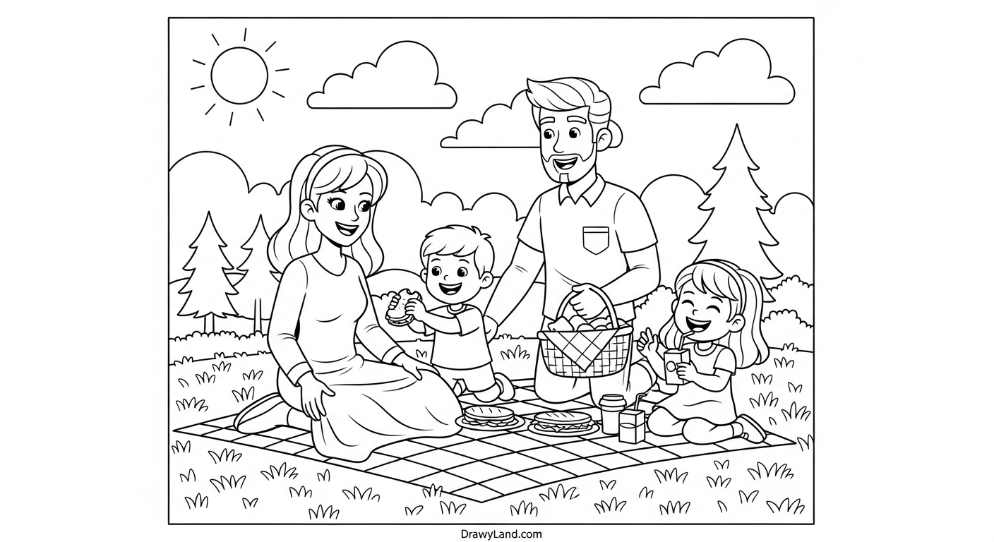 Free Printable Family Coloring Pages for Kids family tree coloring page for preschool