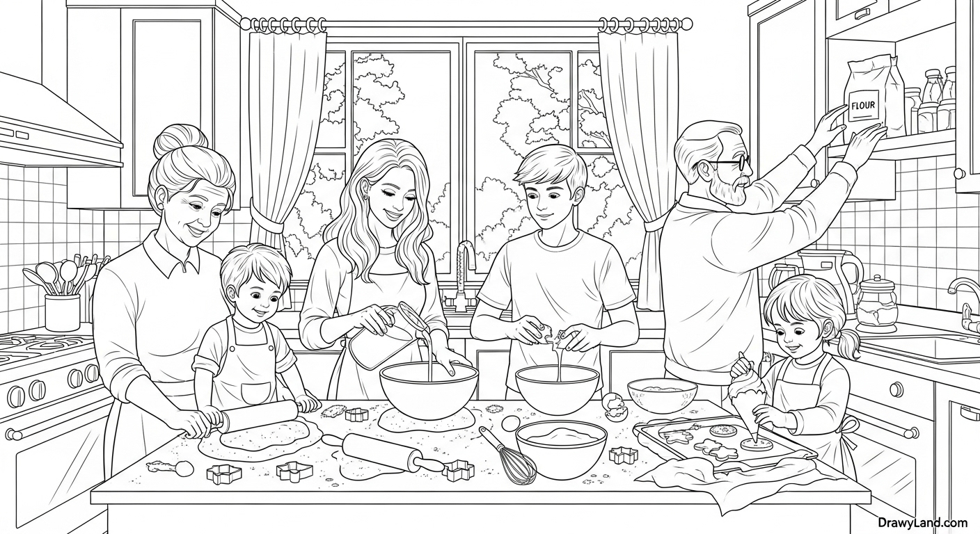 Free Printable Family Coloring Pages for Kids easy family portrait coloring sheet for kids