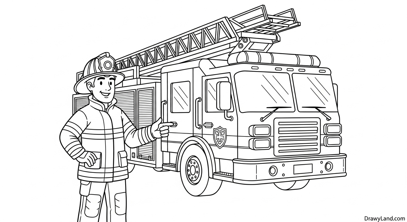 Free Fire Truck Printable Coloring Pages free fire engine coloring pages printable for children