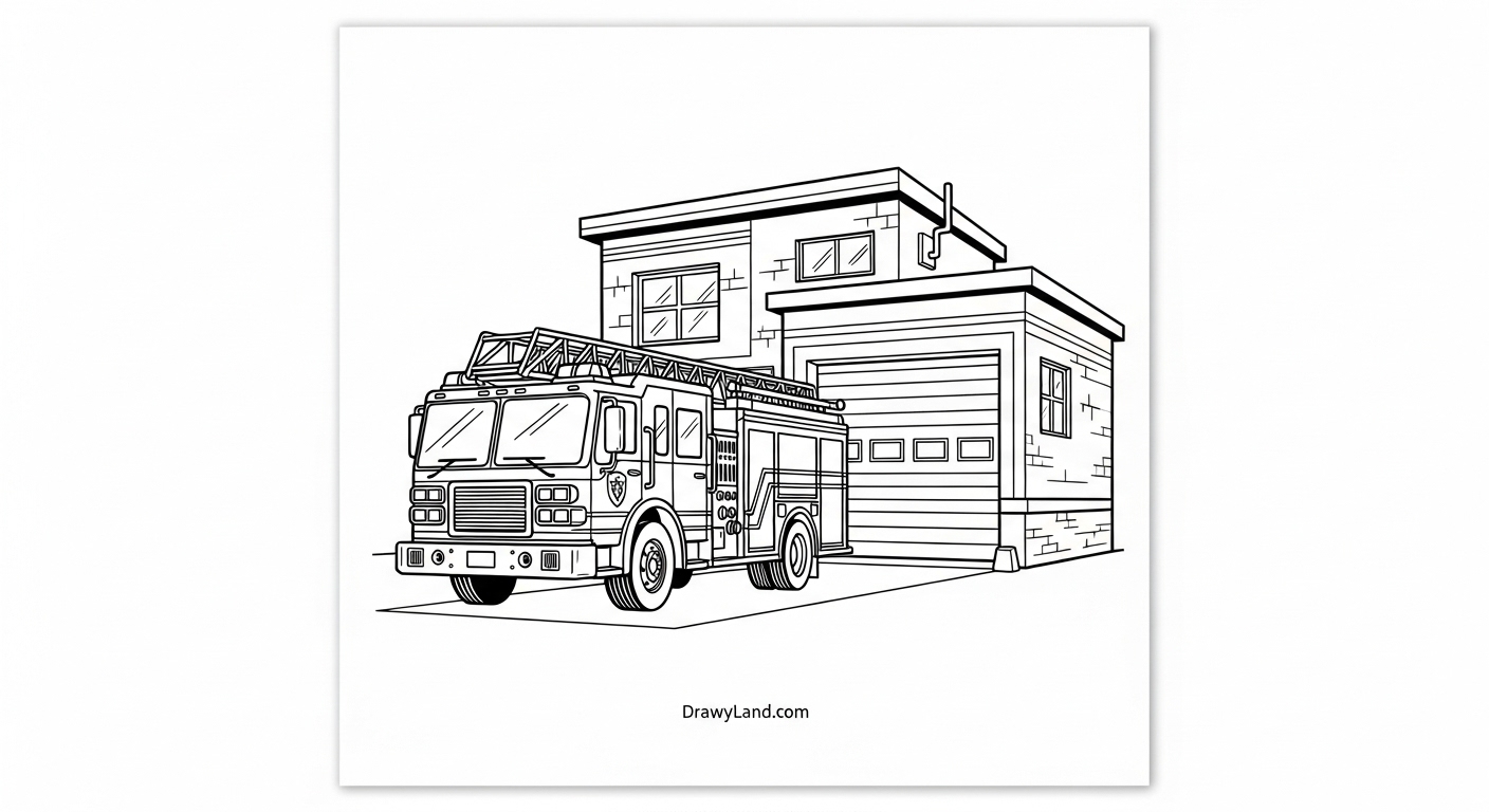 Free Fire Truck Printable Coloring Pages fire truck printable coloring pages 7