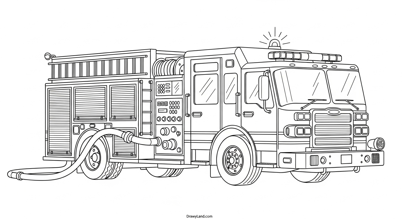 Free Fire Truck Printable Coloring Pages fire truck printable coloring pages for kids