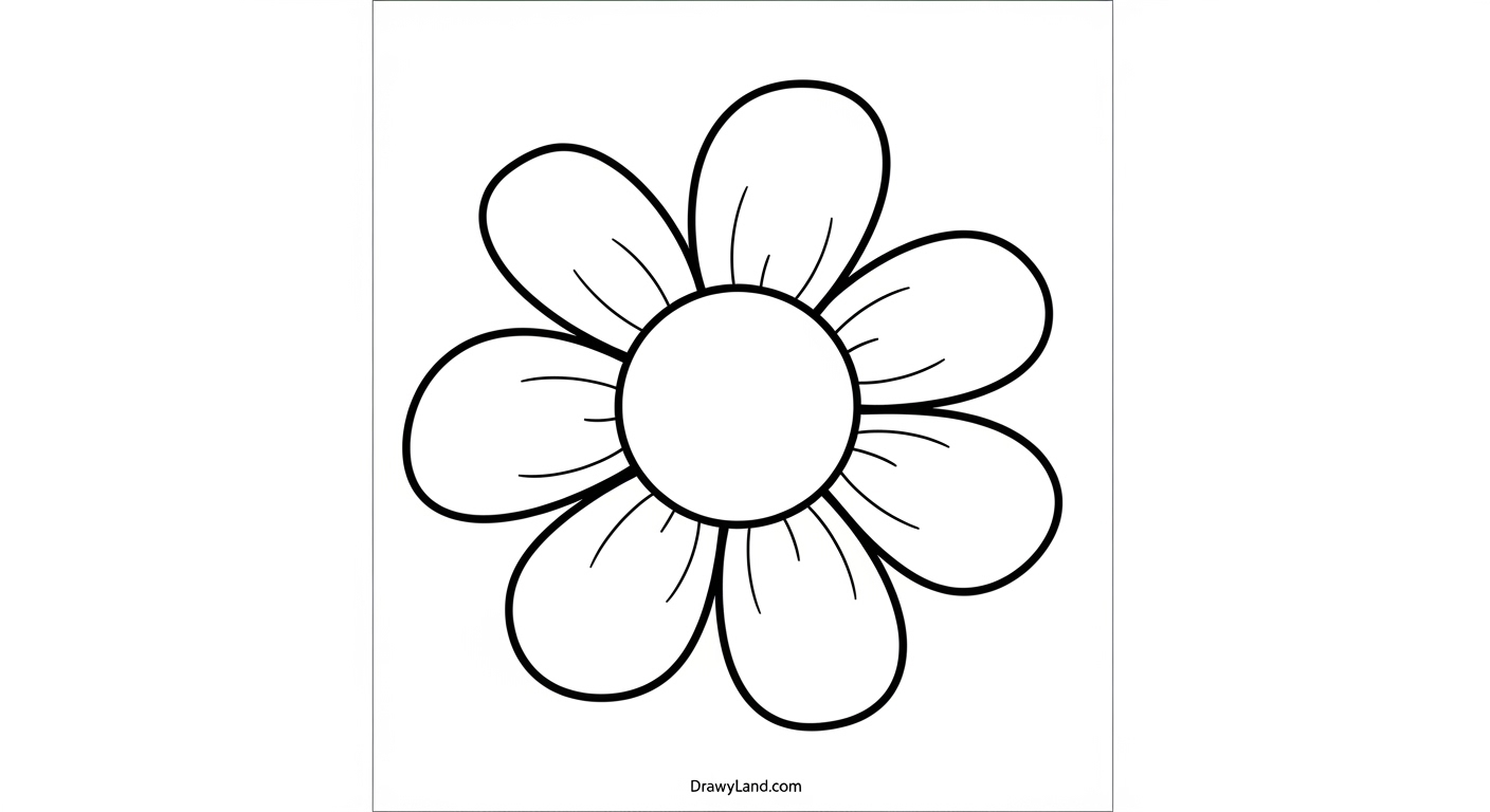 Free Printable Floral Coloring Pages for Kids simple flower outlines for a craft project