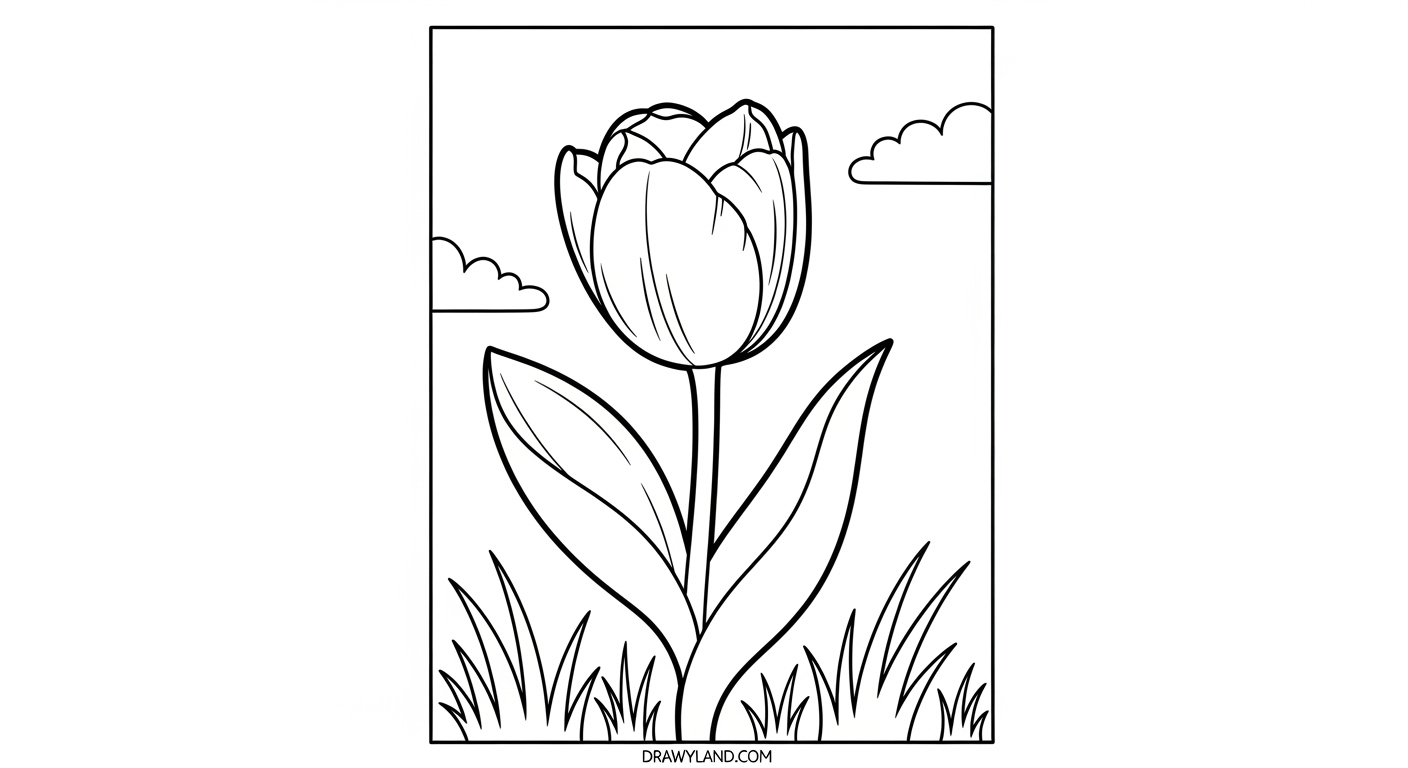 Free Printable Flower Coloring Pages for Kids sunflower coloring page for kindergarten with a smiling face