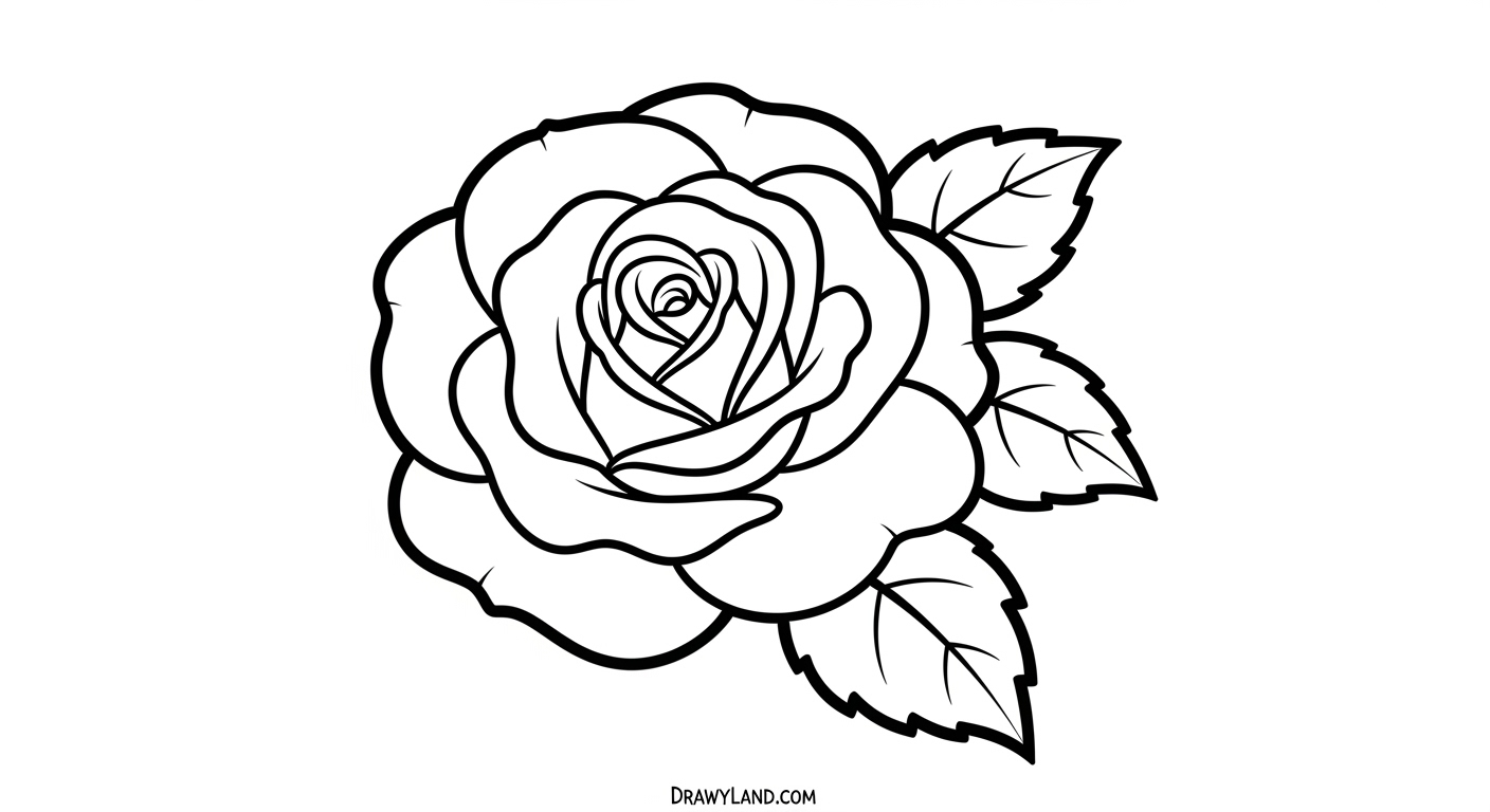 Free Printable Flower Coloring Pages for Kids printable flower coloring sheet with a simple rose design