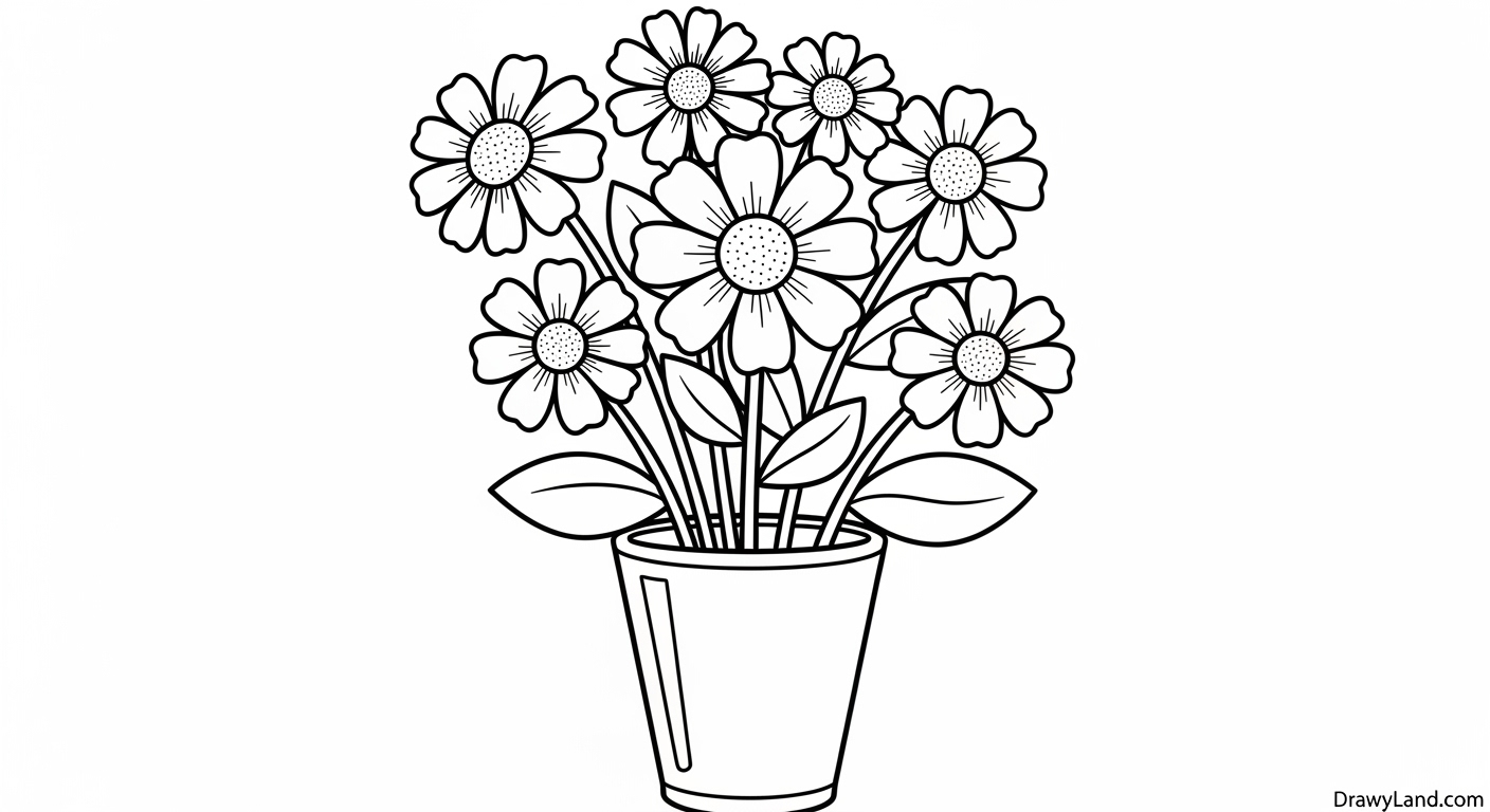 Free Printable Flower Bunch Coloring Pages for Kids printable flower bunch coloring pages for kids