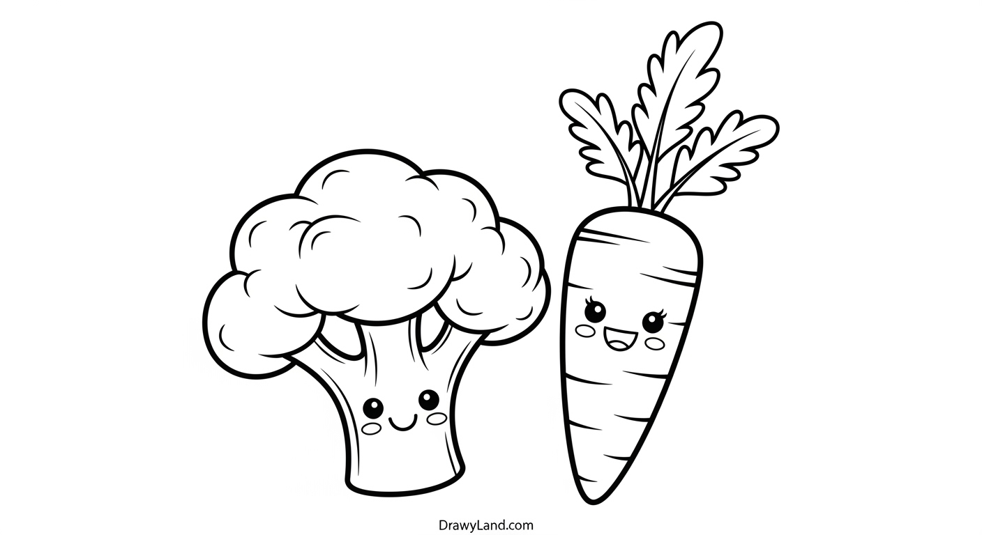 Delicious & Free Printable Food Coloring Pages simple fruits coloring pages with an apple and orange