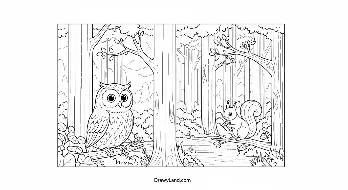 Free Printable Forest Animals Coloring Pages forest animals coloring pages 7
