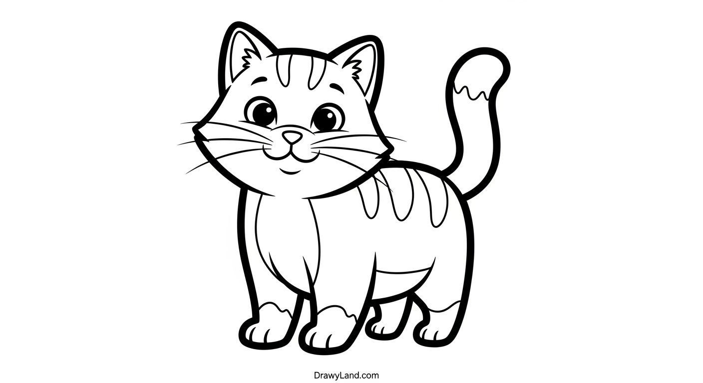 Adorable & Free Printable Coloring Pages of Cats free cat coloring pages of a tabby cat