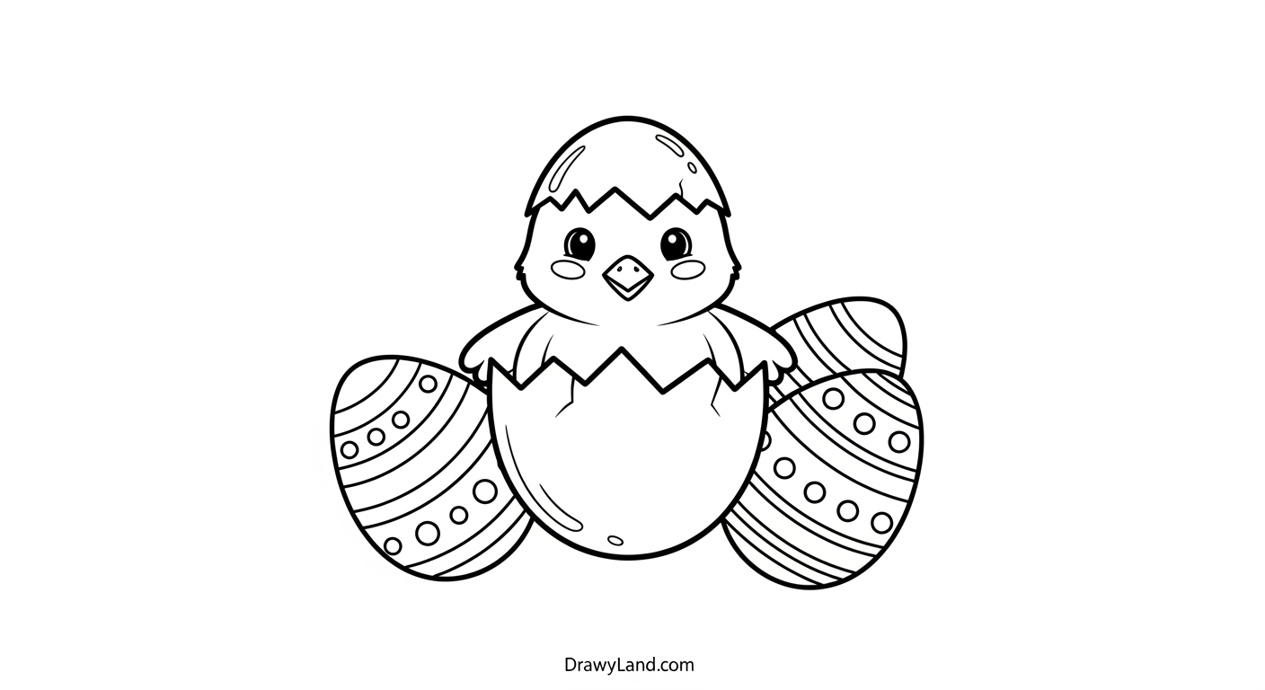 Free Printable Spring Coloring Pages for Kids A cute spring coloring page with a baby bunny and butterflies