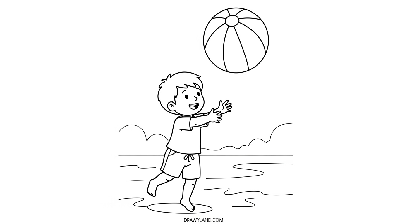 Free Printable Summer Coloring Pages for Kids free printable summer beach ball coloring sheet