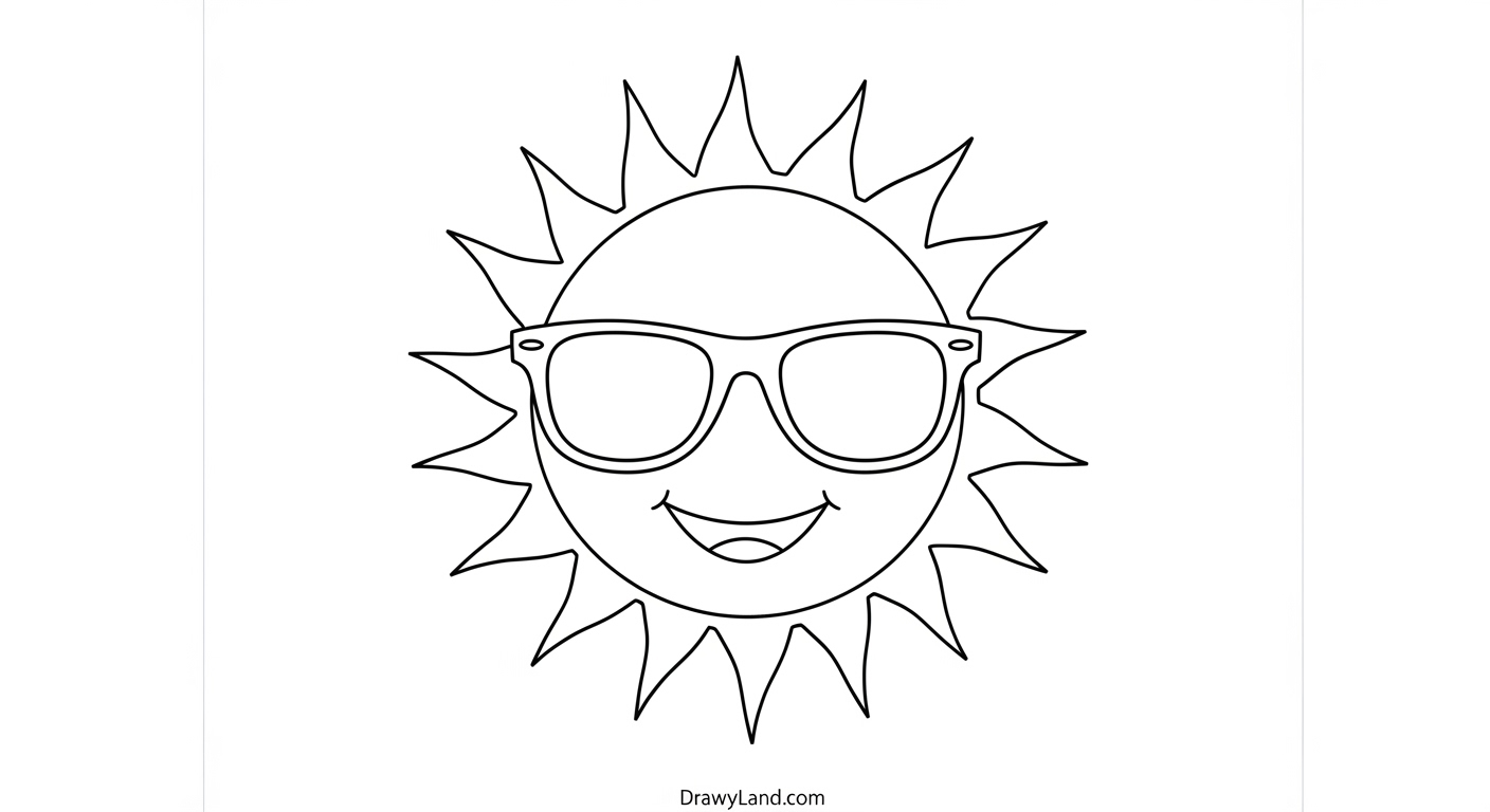 Free Printable Summer Coloring Pages for Kids preschool simple summer coloring pages with a sun