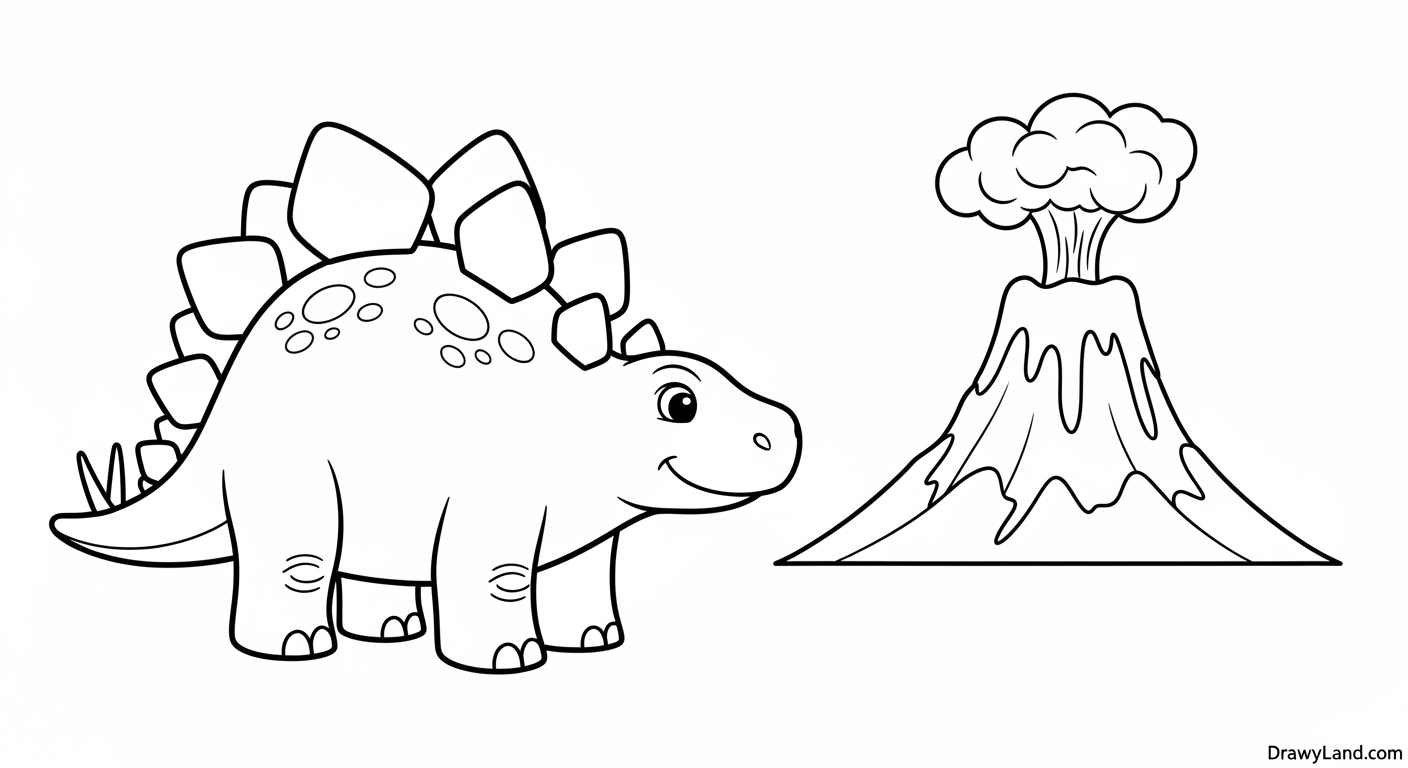 Free Printable Dinosaur Coloring Pages for Kids a cute baby dinosaur coloring pages free download of a dino hatching