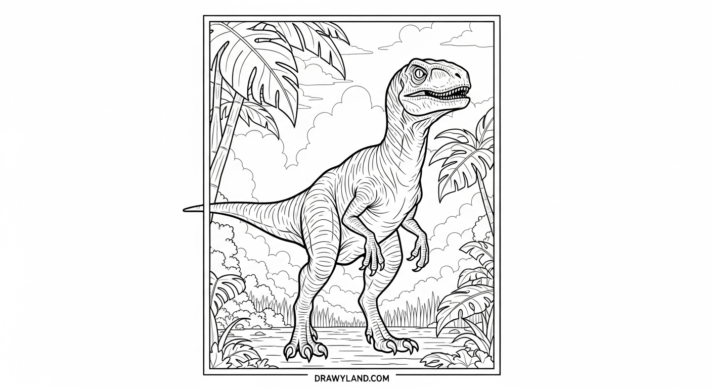 Free Printable Dinosaur Coloring Pages for Kids a child using crayons on a free printable dinosaur coloring page