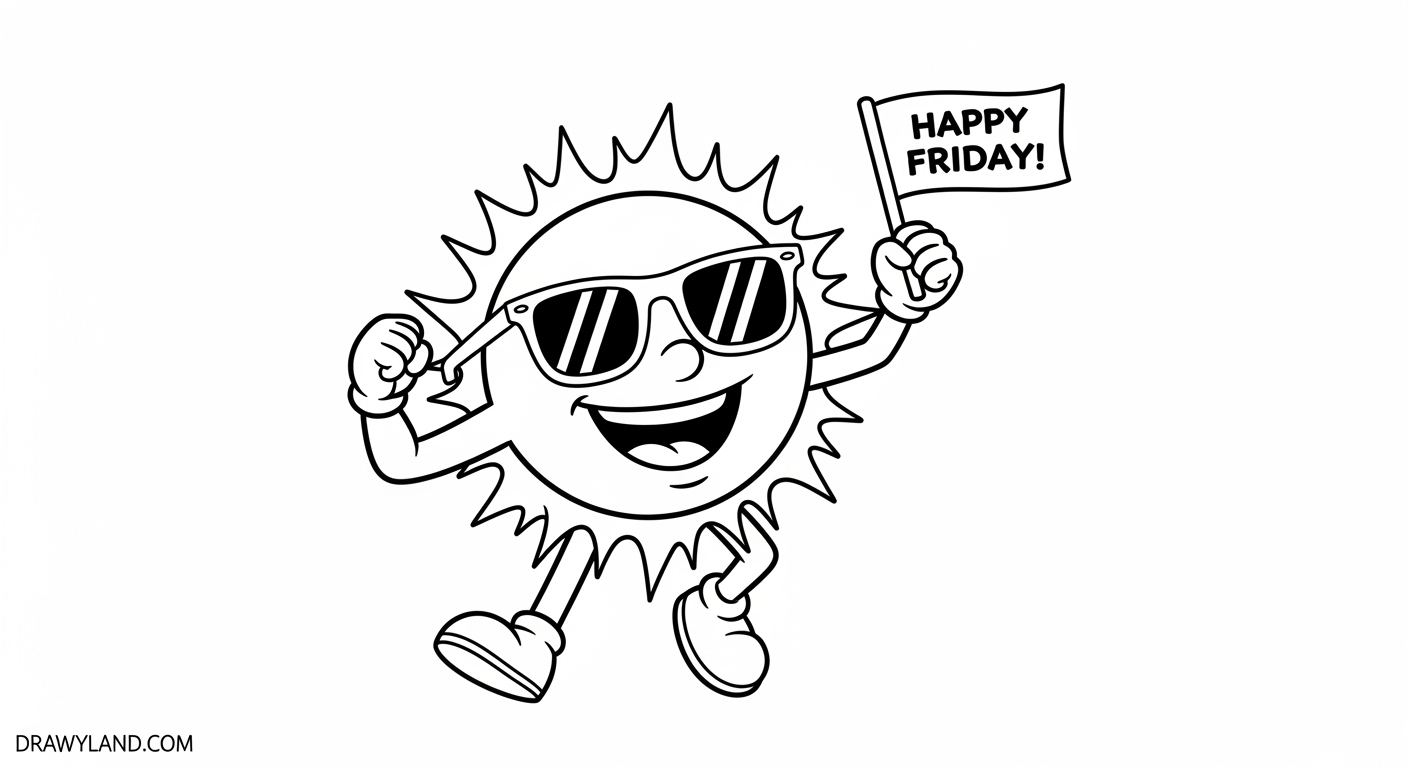 Free Printable Friday Coloring Pages for Kids printable TGIF coloring sheet for kids