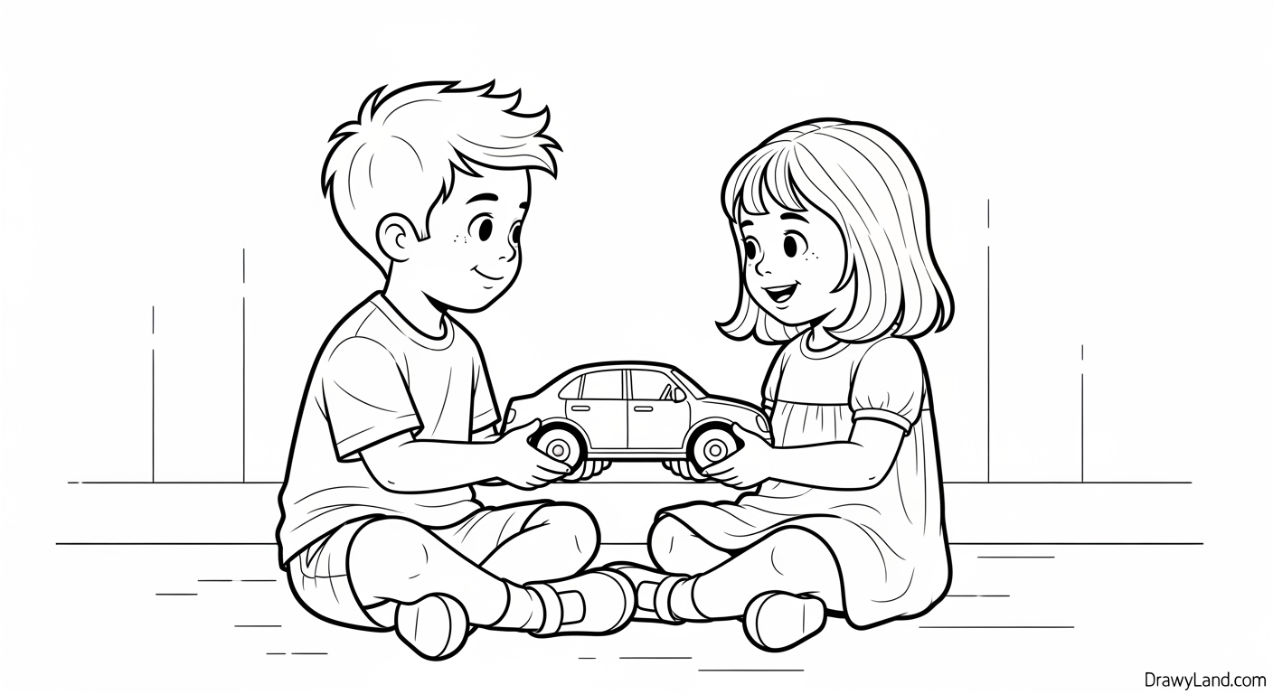 Free Printable Friends Coloring Pages for Kids Simple friendship coloring pages for preschool