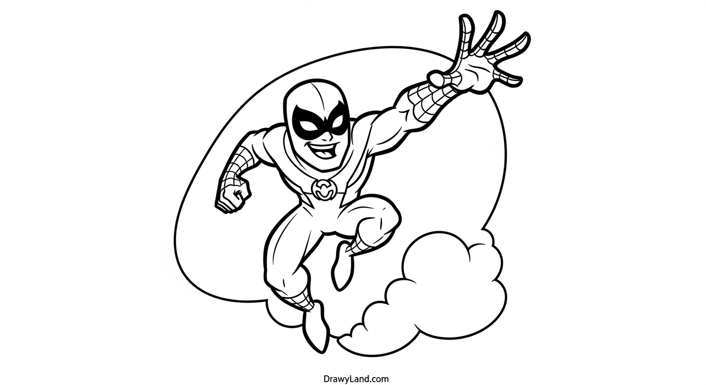 Free Printable Ghost Spider Coloring Pages for Preschool Cute Ghost-Spider drawing for kids coloring fun