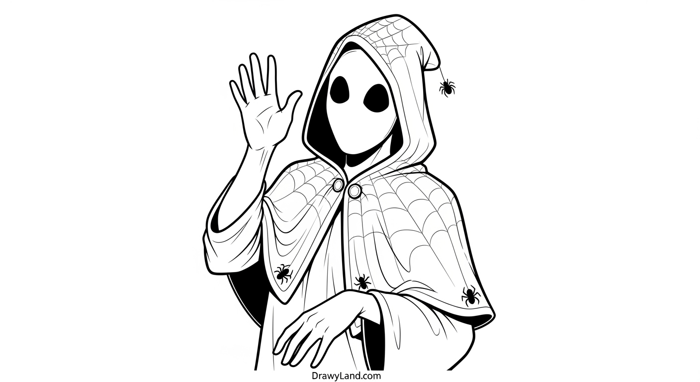 Free Printable Ghost Spider Coloring Pages for Preschool ghost spider coloring page 7