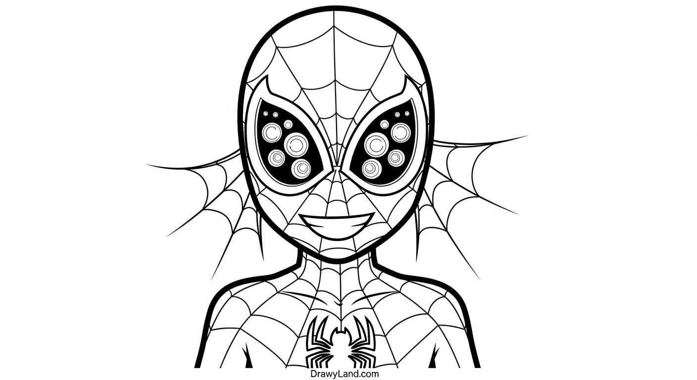 Free Printable Ghost Spider Coloring Pages for Preschool Gwen Stacy as Ghost-Spider coloring page ready to print