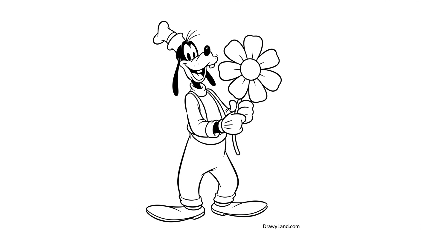 Free Printable Goofy Color Pages for Kids Adorable baby goofy coloring page printable