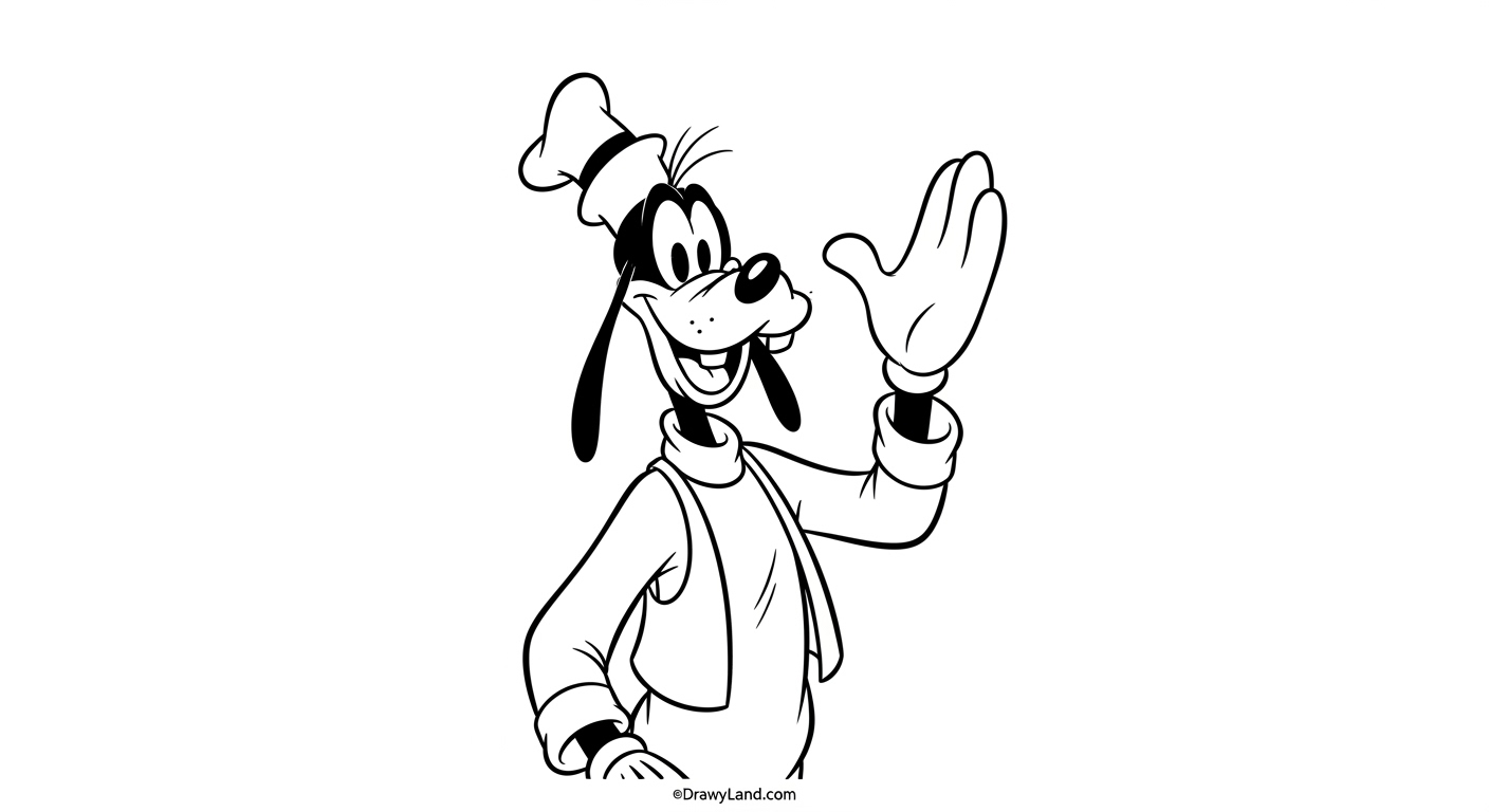 Free Printable Goofy Color Pages for Kids The goofy movie coloring book page scene