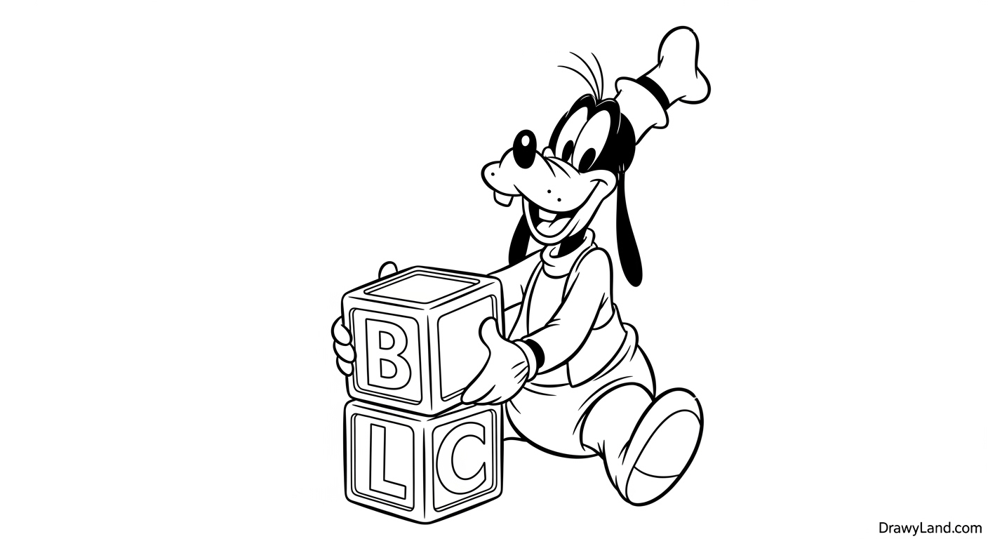 Free Printable Goofy Color Pages for Kids Printable goofy color pages for kids to download