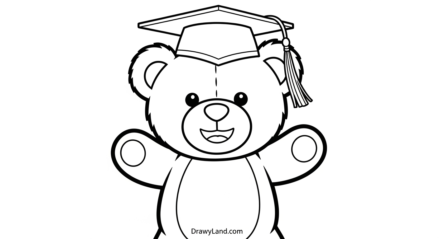 Free Printable Graduation Cap Coloring Pages easy graduation cap and diploma coloring page for kids