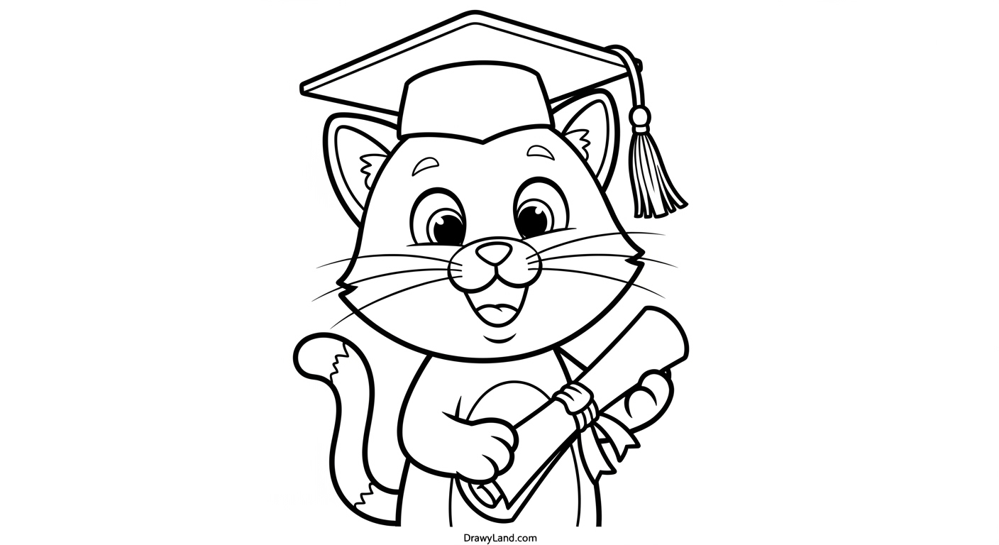 Free Printable Graduation Cap Coloring Pages preschool graduation cap coloring pages free printable