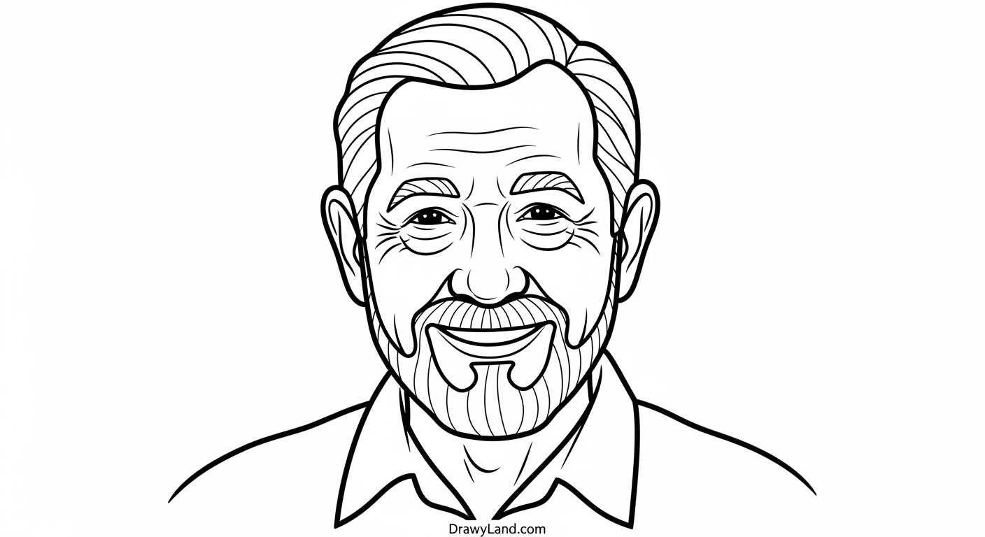 Free Printable Grandfather Coloring Pages simple grandfather coloring page for preschoolers