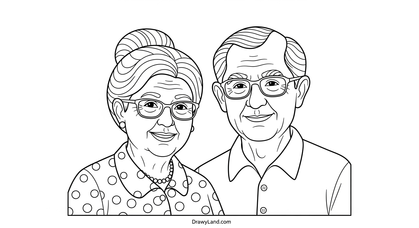 Free Printable Grandparent Coloring Pages for Kids Family-themed grandparent coloring pages to print