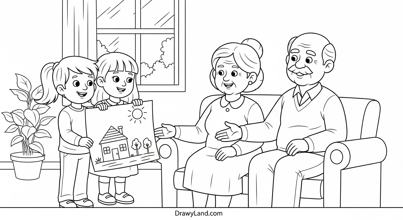 Free Printable Grandparent Coloring Pages for Kids Printable Grandma and Grandpa coloring page pdf