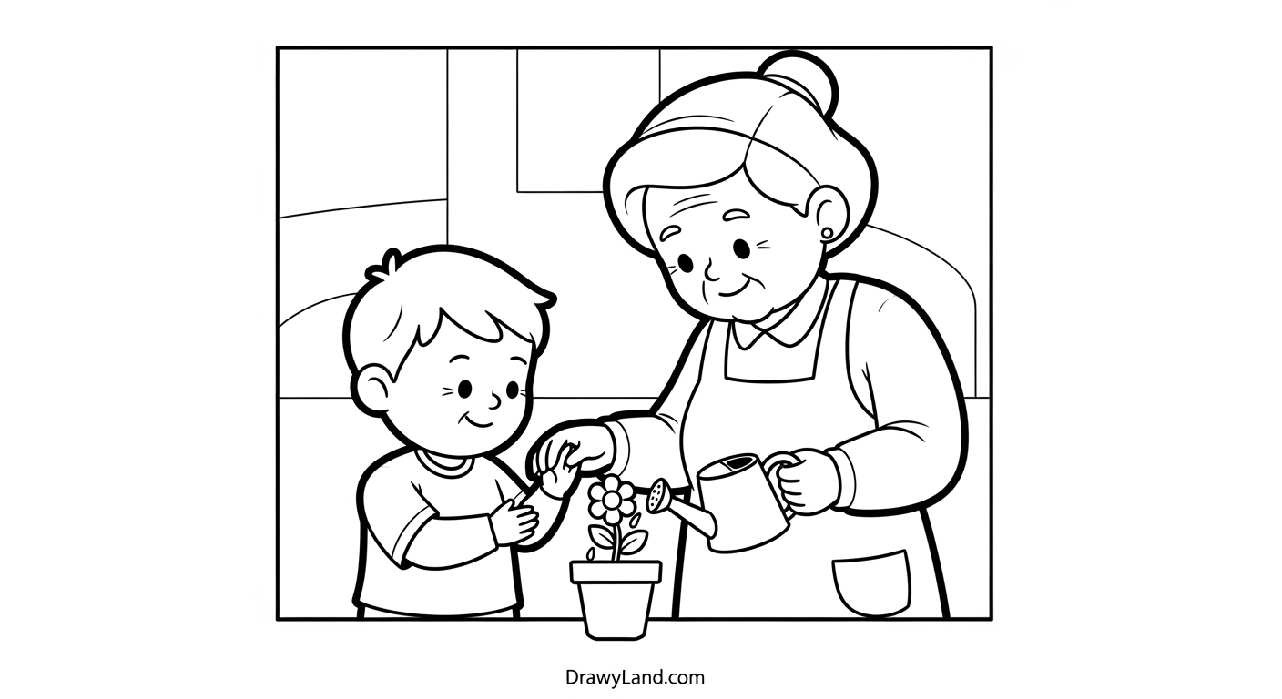 Free Printable Grandparents Day Coloring Pages Sweet i love grandpa coloring page showing a best grandpa trophy