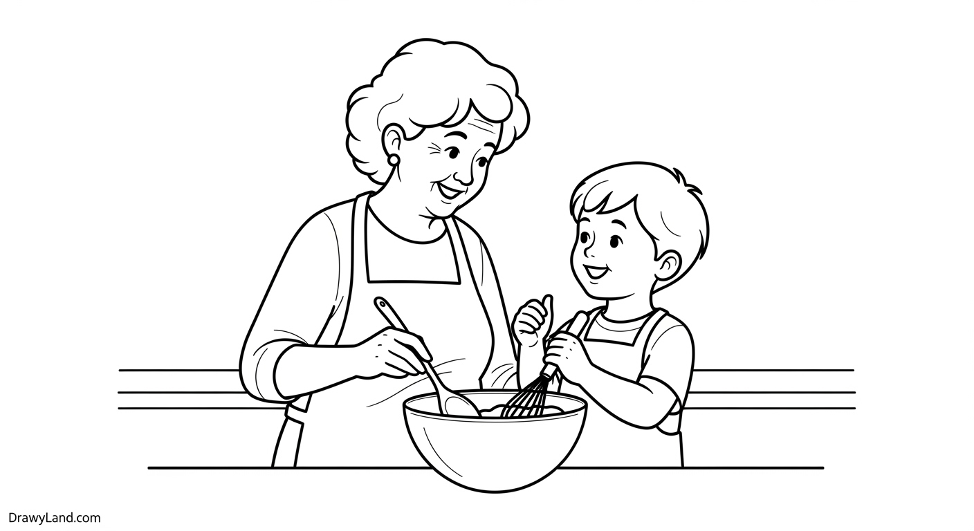 Free Printable Grandparents Day Coloring Pages Printable grandparents day card to color with a floral design