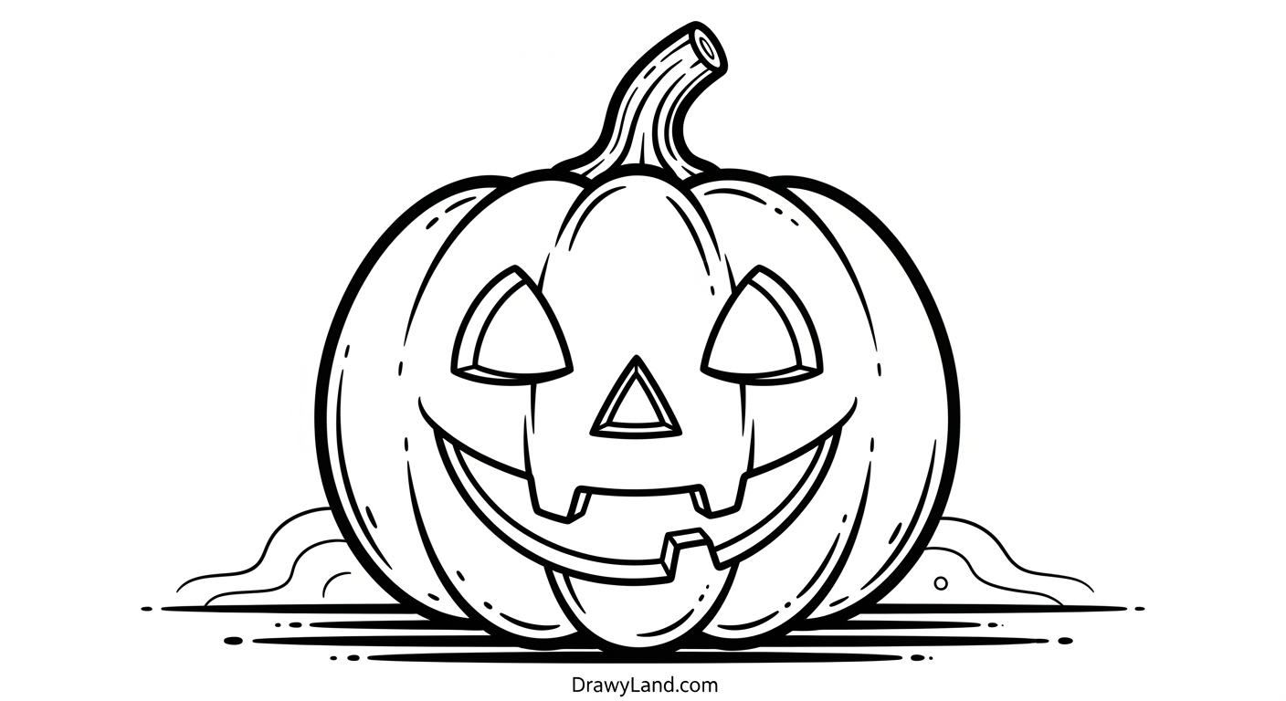 Free Printable Halloween Pumpkin Coloring Pages friendly halloween coloring pages pumpkins with a smile