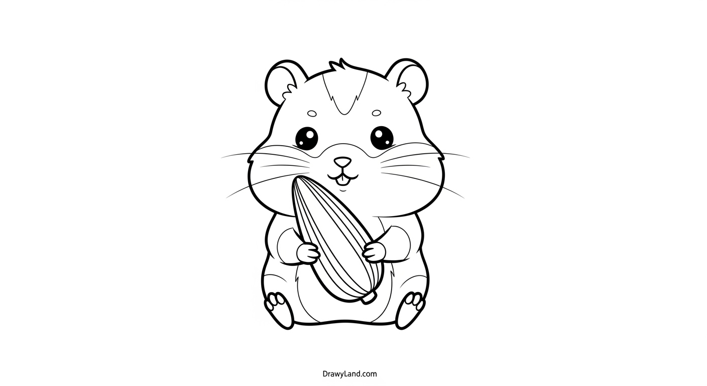 Free Printable Hamster Coloring Page Collection hamster eating a carrot coloring page