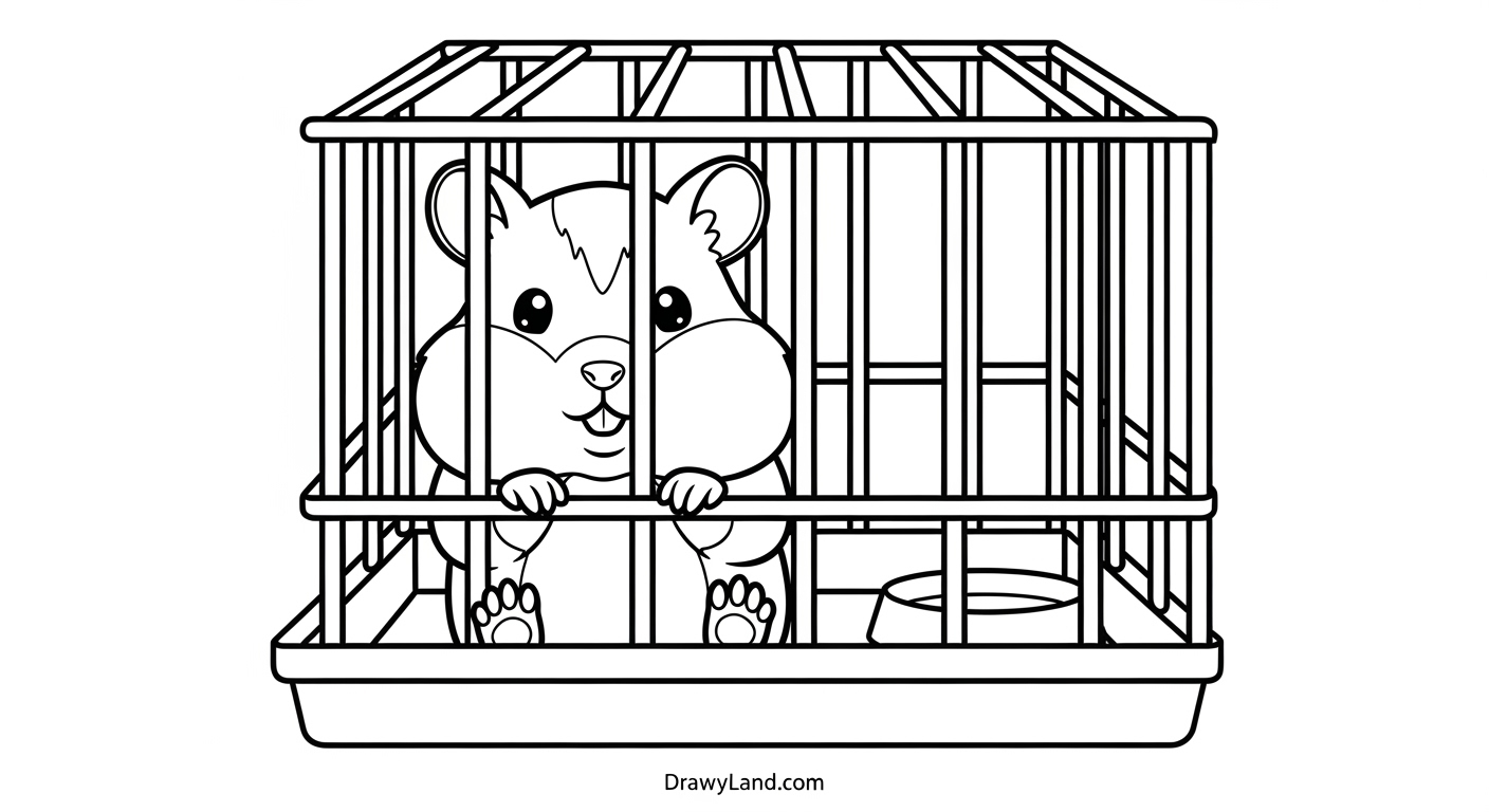 Free Printable Hamster Coloring Page Collection cartoon hamster on a wheel to color