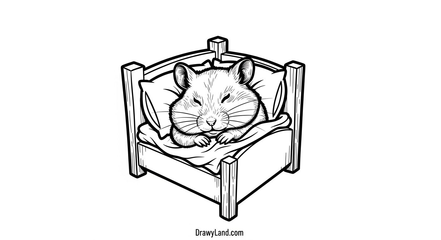 Free Printable Hamster Coloring Page Collection dwarf hamster coloring sheet for preschool