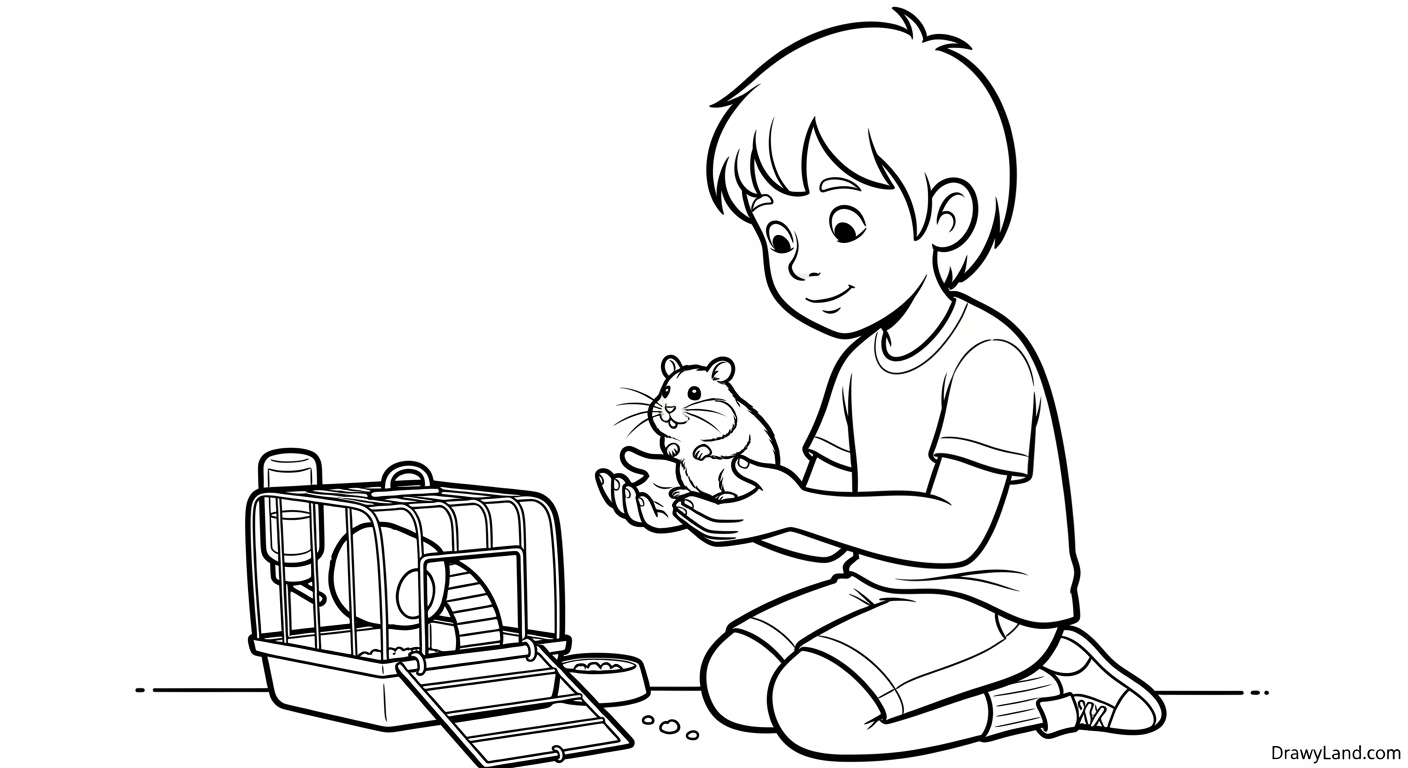 Free Printable Hamster Coloring Page Collection syrian hamster coloring page for kids