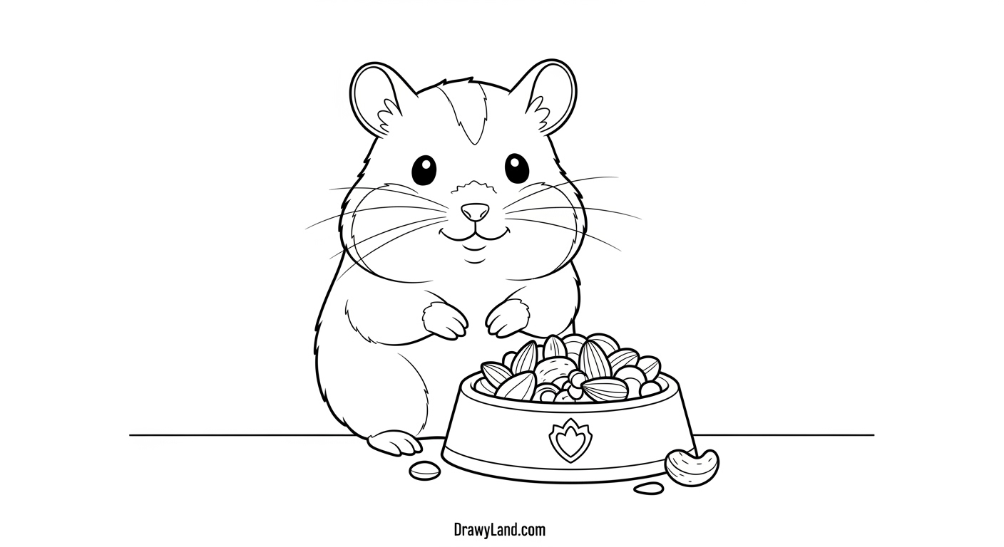 Free Printable Hamster Coloring Page Collection cute hamster coloring page for kids